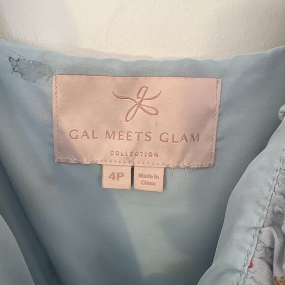 Gal Meets Glam Patricia Dress Ruffle Floral Size 4P - Picture 3 of 9